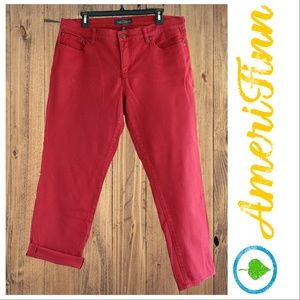 Red Lauren Ralph Lauren Ankle Jeans- 14